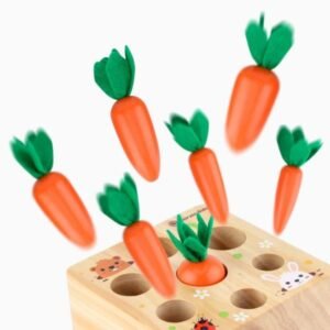 jouet bois montessori eveil nature carottes 1 an
