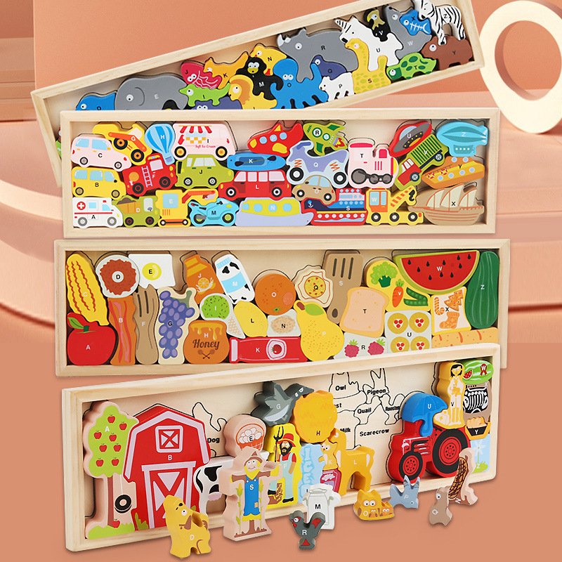 Puzzle 3D Montessori en Bois — Mes Premiers Encastrements – Image 2